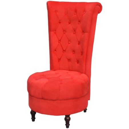 vidaXL Sessel mit hoher Lehne Rot Stoff 