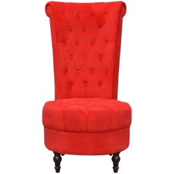 vidaXL Sessel mit hoher Lehne Rot Stoff 