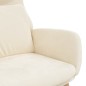 vidaXL Relaxsessel Cremeweiß Samt vidaXL Relaxsessel Cremeweiß Samt