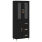 vidaXL Highboard Schwarz 69,5x34x180 cm Holzwerkstoff vidaXL Highboard Schwarz 69,5x34x180 cm Holzwerkstoff
