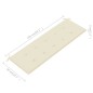 vidaXL Batavia-Gartenbank mit Cremeweißer Auflage 150 cm Teak Massiv vidaXL Batavia-Gartenbank mit Cremeweißer Auflage 150 cm Teak Massiv