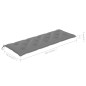 vidaXL Batavia-Gartenbank mit Grauer Auflage 150 cm Massivholz Teak vidaXL Batavia-Gartenbank mit Grauer Auflage 150 cm Massivholz Teak
