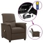 vidaXL Massagesessel mit Aufstehhilfe Braun Stoff vidaXL Massagesessel mit Aufstehhilfe Braun Stoff