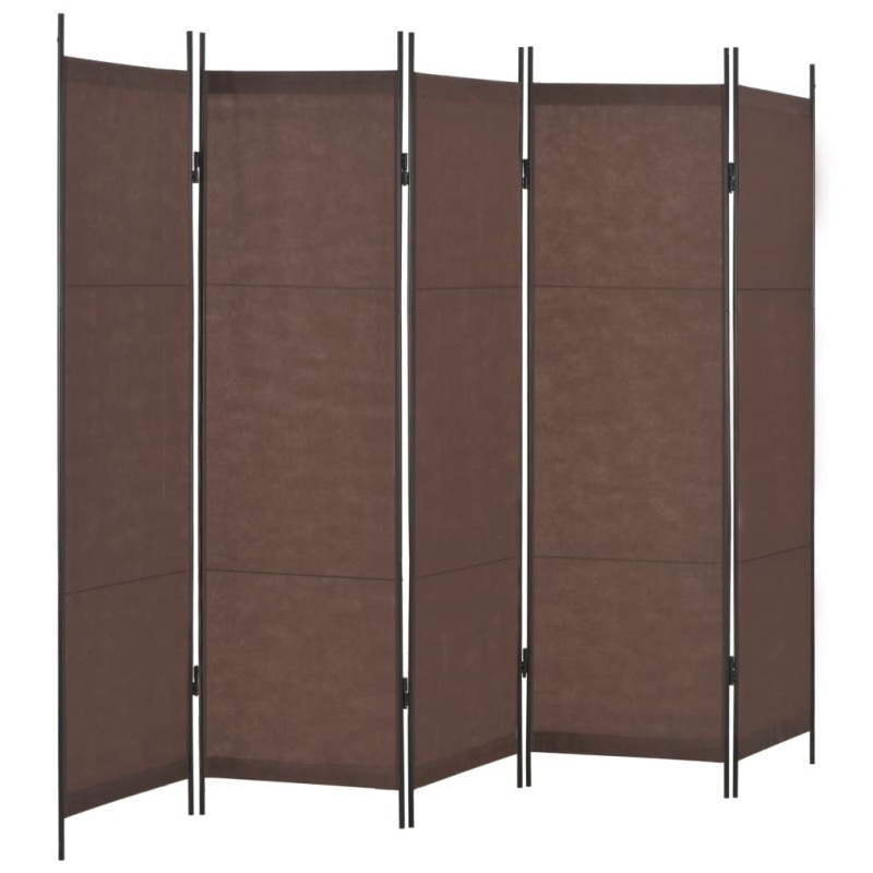 vidaXL 5-tlg. Raumteiler Braun 250×180 cm vidaXL 5-tlg. Raumteiler Braun 250×180 cm