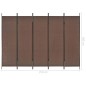 vidaXL 5-tlg. Raumteiler Braun 250×180 cm vidaXL 5-tlg. Raumteiler Braun 250×180 cm