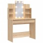 vidaXL Schminktisch mit LED-Leuchten Sonoma-Eiche 96x40x142 cm vidaXL Schminktisch mit LED-Leuchten Sonoma-Eiche 96x40x142 cm