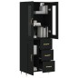 vidaXL Highboard Schwarz 69,5x34x180 cm Holzwerkstoff vidaXL Highboard Schwarz 69,5x34x180 cm Holzwerkstoff