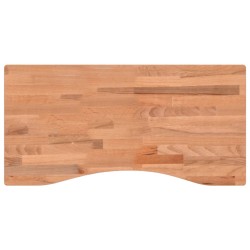 vidaXL Schreibtischplatte 80x(36-40)x1,5 cm Massivholz Buche