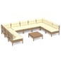 vidaXL 10-tlg. Garten-Lounge-Set mit Kissen Honigbraun Kiefernholz vidaXL 10-tlg. Garten-Lounge-Set mit Kissen Honigbraun Kiefernholz