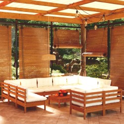 vidaXL 12-tlg. Garten-Lounge-Set mit Kissen Honigbraun Kiefernholz