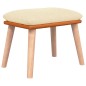 vidaXL Schaukelstuhl mit Hocker Cremeweiß Stoff vidaXL Schaukelstuhl mit Hocker Cremeweiß Stoff