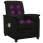 vidaXL Massagesessel Elektrisch Schwarz Stoff vidaXL Massagesessel Elektrisch Schwarz Stoff