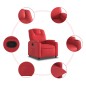vidaXL Relaxsessel Rot Kunstleder vidaXL Relaxsessel Rot Kunstleder