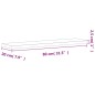 vidaXL Wandregal 80x20x2,5 cm Massivholz Buche vidaXL Wandregal 80x20x2,5 cm Massivholz Buche
