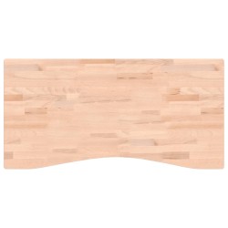 vidaXL Schreibtischplatte 100x(45-50)x1,5 cm Massivholz Buche
