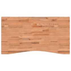vidaXL Schreibtischplatte 110x(55-60)x2,5 cm Massivholz Buche