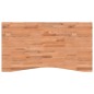 vidaXL Schreibtischplatte 110x(55-60)x2,5 cm Massivholz Buche
