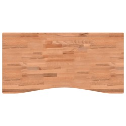 vidaXL Schreibtischplatte 110x(50-55)x4 cm Massivholz Buche