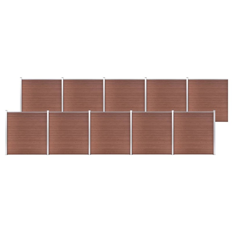 Gartenzaun WPC 1737x186 cm Braun Gartenzaun WPC 1737x186 cm Braun