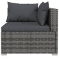 vidaXL 11-tlg. Garten-Lounge-Set mit Kissen Poly Rattan Grau vidaXL 11-tlg. Garten-Lounge-Set mit Kissen Poly Rattan Grau