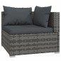 vidaXL 11-tlg. Garten-Lounge-Set mit Kissen Poly Rattan Grau vidaXL 11-tlg. Garten-Lounge-Set mit Kissen Poly Rattan Grau