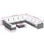 vidaXL 12-tlg. Garten-Lounge-Set mit Kissen Grau Poly Rattan vidaXL 12-tlg. Garten-Lounge-Set mit Kissen Grau Poly Rattan