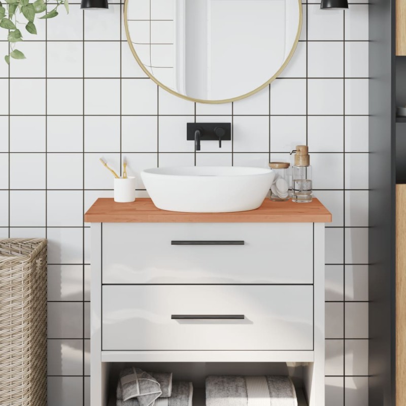 vidaXL Waschtischplatte 80x40x2,5 cm Massivholz Buche vidaXL Waschtischplatte 80x40x2,5 cm Massivholz Buche