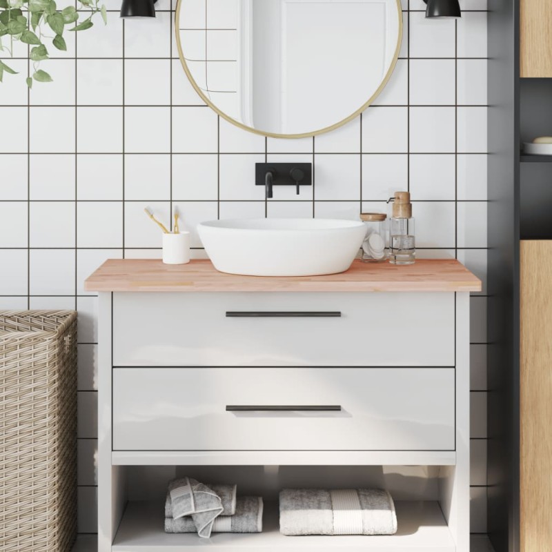 vidaXL Waschtischplatte 100x60x2,5 cm Massivholz Buche vidaXL Waschtischplatte 100x60x2,5 cm Massivholz Buche