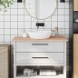 vidaXL Waschtischplatte 100x60x2,5 cm Massivholz Buche vidaXL Waschtischplatte 100x60x2,5 cm Massivholz Buche