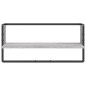 vidaXL Wandregal mit Stange Grau Sonoma 65x25x30 cm vidaXL Wandregal mit Stange Grau Sonoma 65x25x30 cm