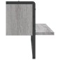 vidaXL Wandregal mit Stange Grau Sonoma 65x25x30 cm vidaXL Wandregal mit Stange Grau Sonoma 65x25x30 cm
