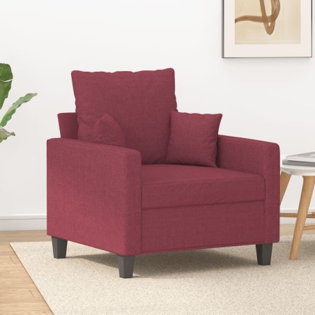 vidaXL Sessel Weinrot 60 cm Stoff