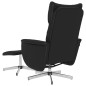 vidaXL Relaxsessel mit Fußhocker Schwarz Kunstleder vidaXL Relaxsessel mit Fußhocker Schwarz Kunstleder