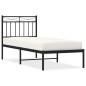 vidaXL Bettgestell mit Kopfteil Metall Schwarz 75x190 cm vidaXL Bettgestell mit Kopfteil Metall Schwarz 75x190 cm