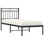 vidaXL Bettgestell mit Kopfteil Metall Schwarz 75x190 cm vidaXL Bettgestell mit Kopfteil Metall Schwarz 75x190 cm