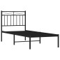 vidaXL Bettgestell mit Kopfteil Metall Schwarz 75x190 cm vidaXL Bettgestell mit Kopfteil Metall Schwarz 75x190 cm