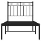 vidaXL Bettgestell mit Kopfteil Metall Schwarz 75x190 cm vidaXL Bettgestell mit Kopfteil Metall Schwarz 75x190 cm