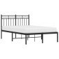 vidaXL Bettgestell mit Kopfteil Metall Schwarz 120x190 cm vidaXL Bettgestell mit Kopfteil Metall Schwarz 120x190 cm