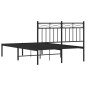 vidaXL Bettgestell mit Kopfteil Metall Schwarz 120x190 cm vidaXL Bettgestell mit Kopfteil Metall Schwarz 120x190 cm