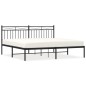 vidaXL Bettgestell mit Kopfteil Metall Schwarz 180x200 cm vidaXL Bettgestell mit Kopfteil Metall Schwarz 180x200 cm