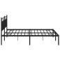 vidaXL Bettgestell mit Kopfteil Metall Schwarz 180x200 cm vidaXL Bettgestell mit Kopfteil Metall Schwarz 180x200 cm