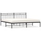 vidaXL Bettgestell mit Kopfteil Metall Schwarz 193x203 cm vidaXL Bettgestell mit Kopfteil Metall Schwarz 193x203 cm