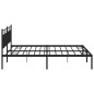 vidaXL Bettgestell mit Kopfteil Metall Schwarz 193x203 cm vidaXL Bettgestell mit Kopfteil Metall Schwarz 193x203 cm