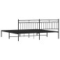 vidaXL Bettgestell mit Kopfteil Metall Schwarz 193x203 cm vidaXL Bettgestell mit Kopfteil Metall Schwarz 193x203 cm