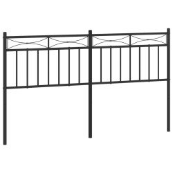 vidaXL Kopfteil Metall Schwarz 150 cm
