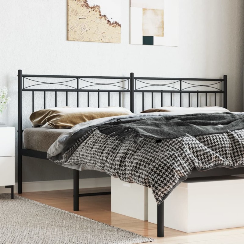 vidaXL Kopfteil Metall Schwarz 180 cm vidaXL Kopfteil Metall Schwarz 180 cm