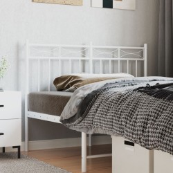 vidaXL Kopfteil Metall Weiß 120 cm