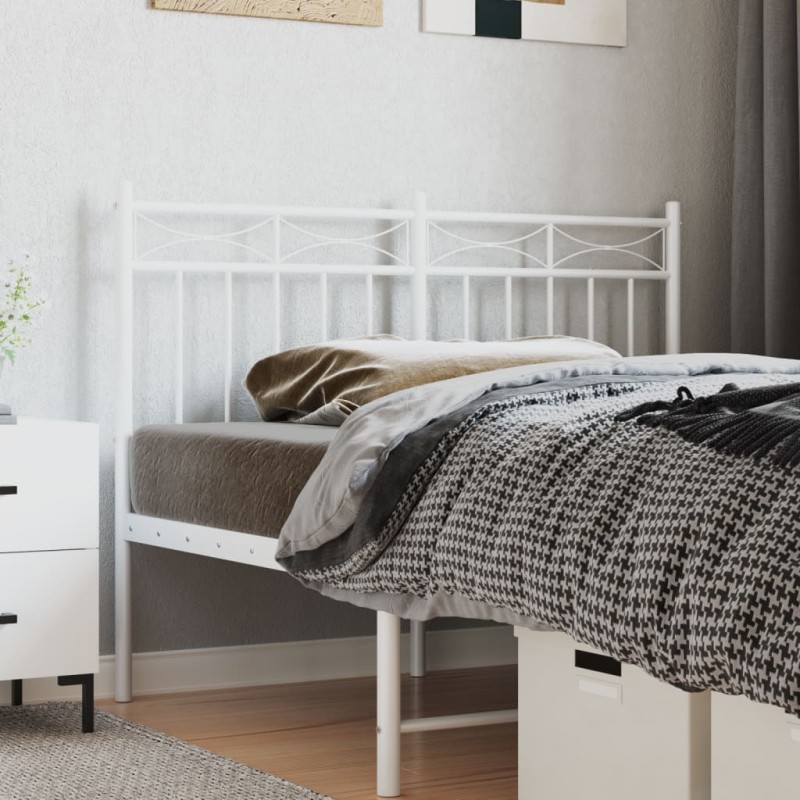 vidaXL Kopfteil Metall Weiß 120 cm vidaXL Kopfteil Metall Weiß 120 cm
