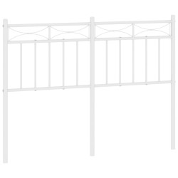 vidaXL Kopfteil Metall Weiß 120 cm