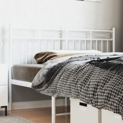 vidaXL Kopfteil Metall Weiß 140 cm